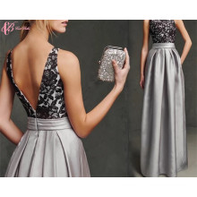 2017 High Quality Sexy Lace Applique Polyster Vestidos De Fiesta Evening Dinner Dress Prom Dress